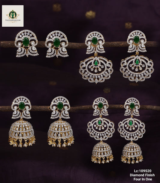 4 in 1 Diamond Earrings