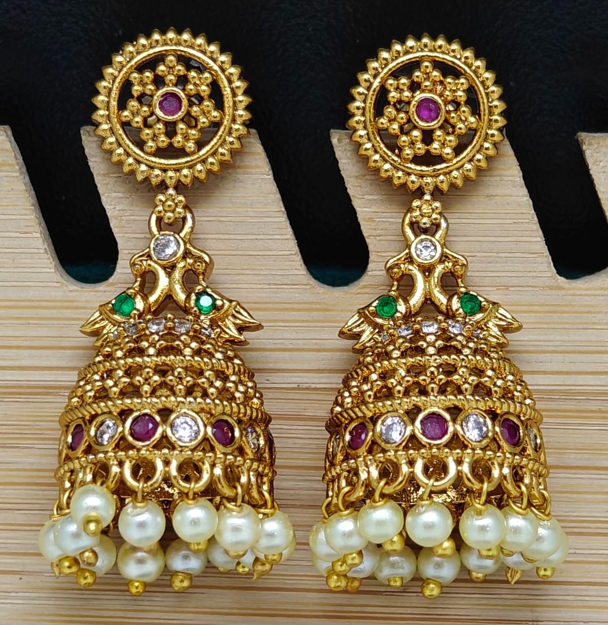 Traditional Peacock Jhumkas