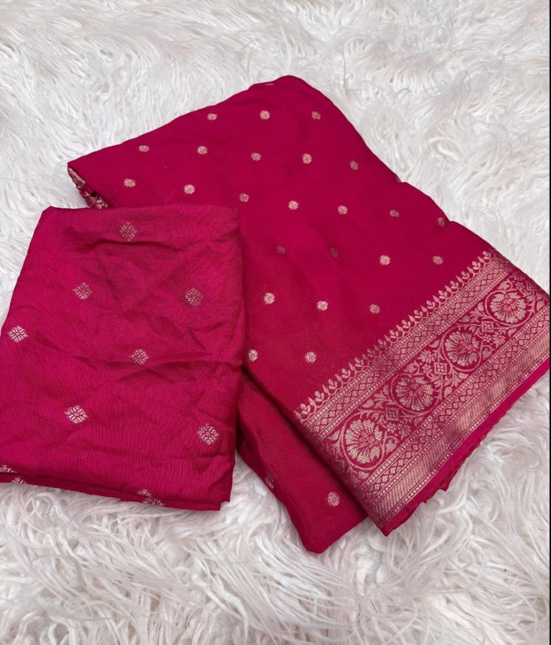 Pure viscose Chinnon saree