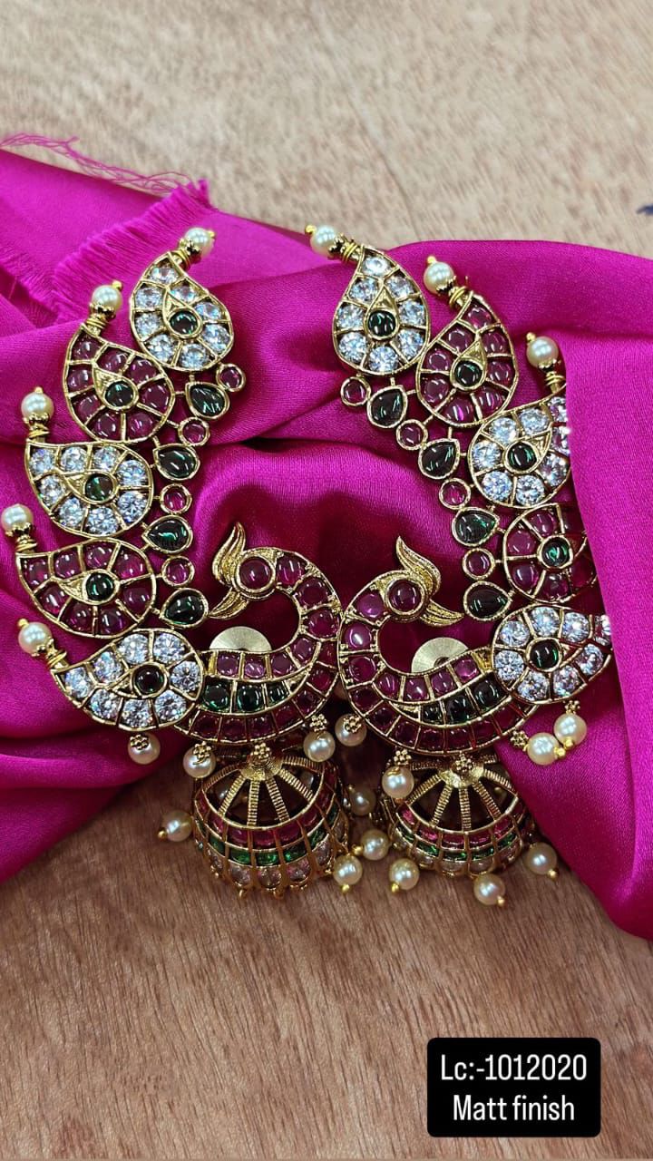 Jadau Peacock Earclimber