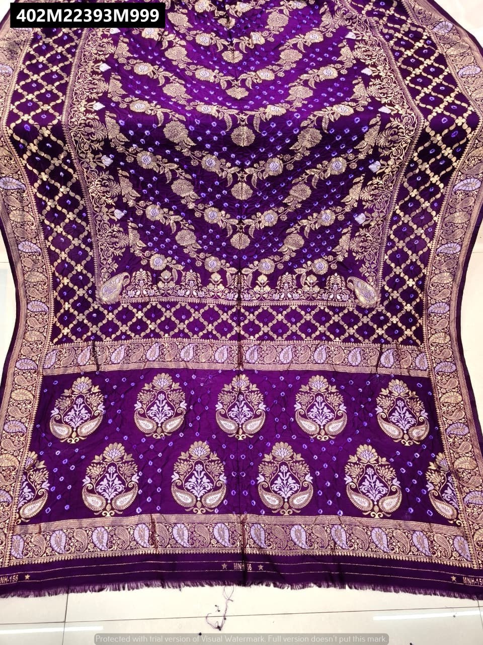 Original hand bandhej pure viscose bandhani saree
