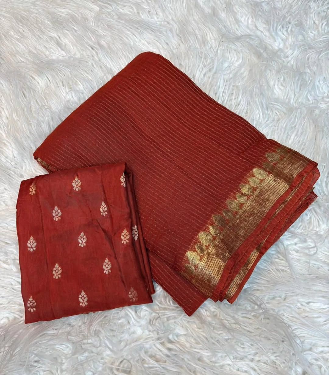 Viscose Georgette Weaving Sequence Saree