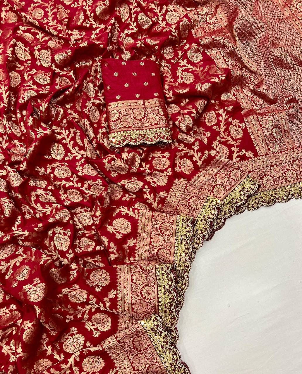 Pure khaddi georgette designer saree