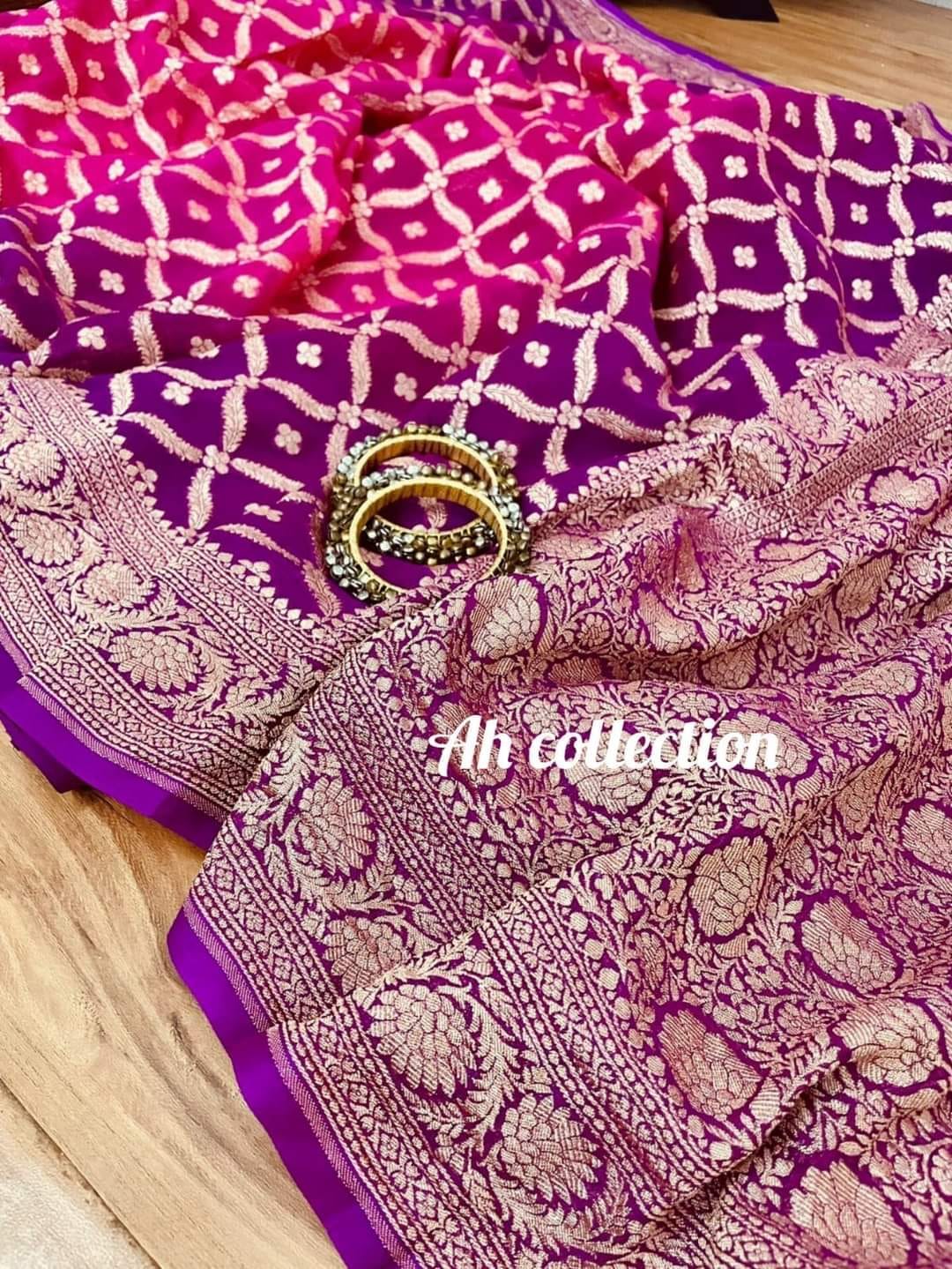 Banaras Georgette Silk Saree