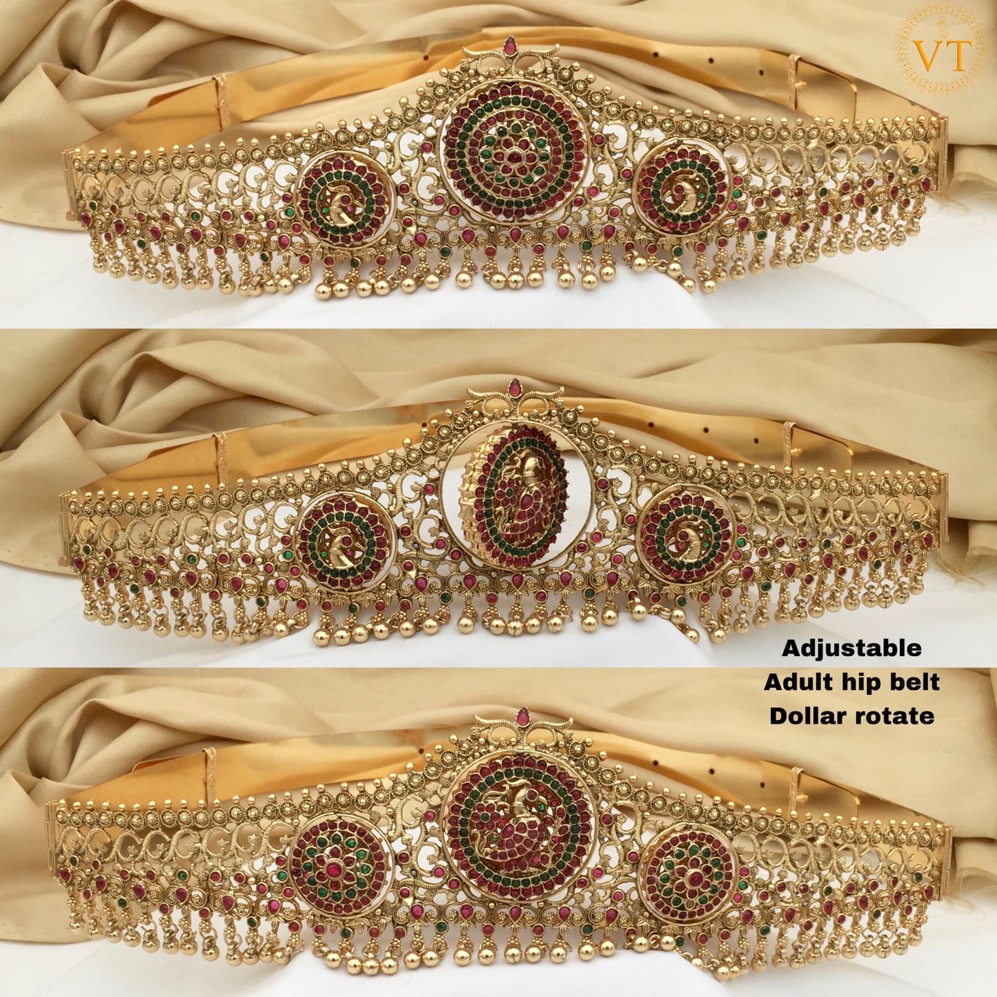 Rotatable Jadau Billa Hipbelt