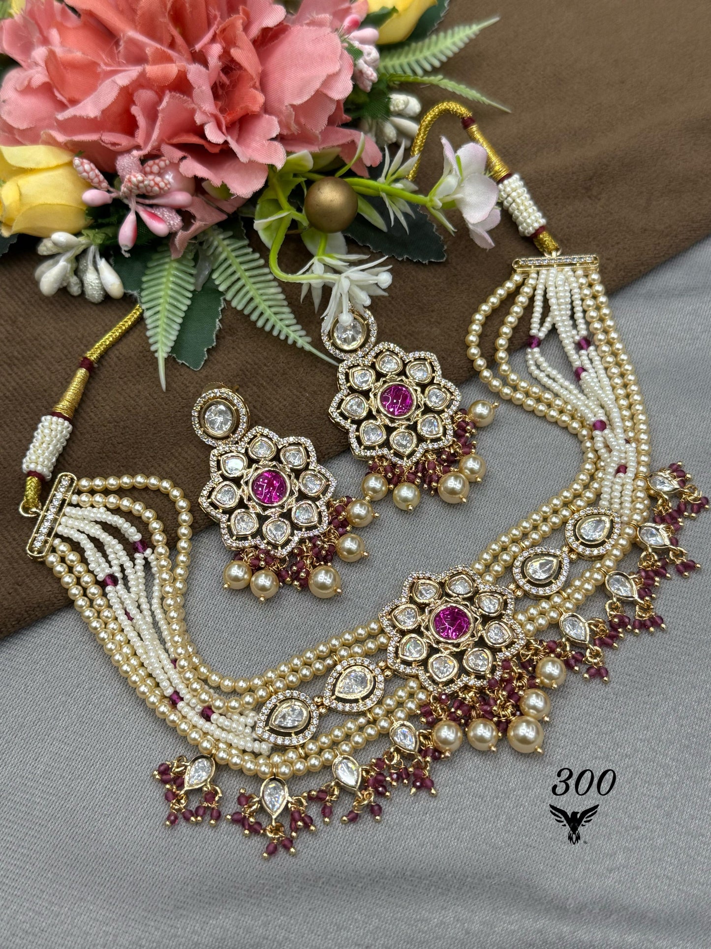 Floral Moissanite Choker