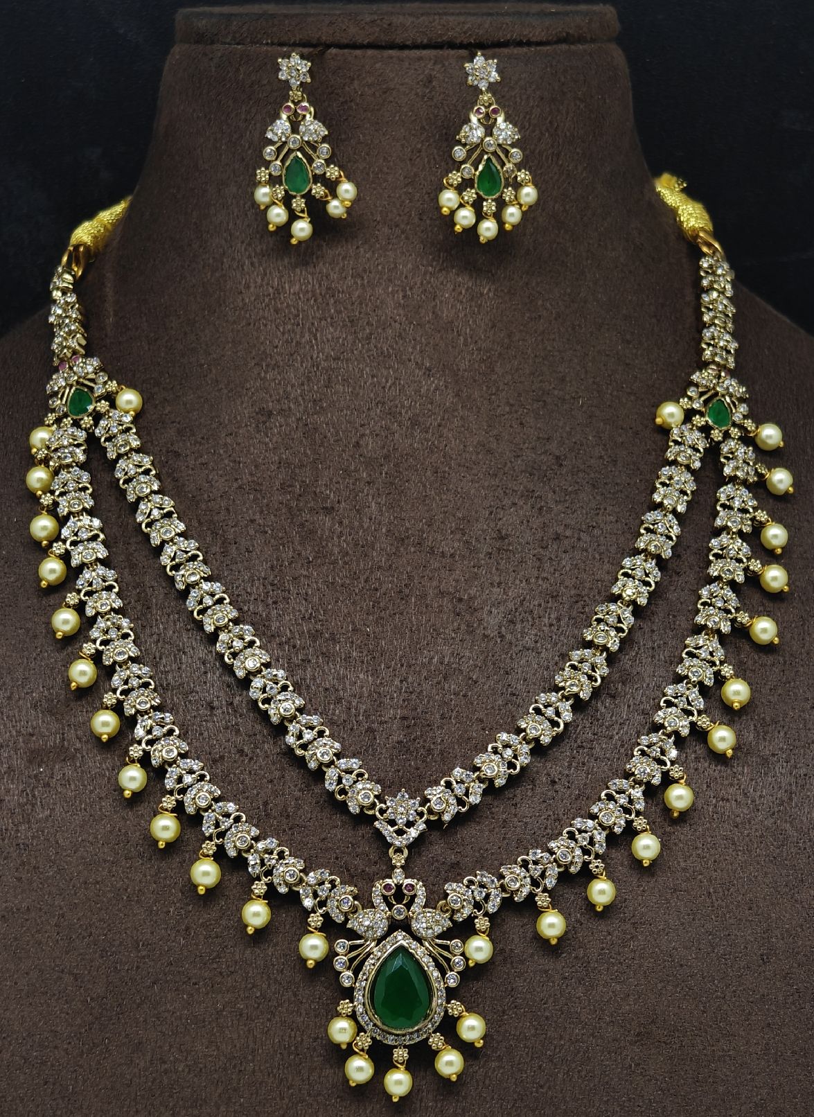 AD Stone Multilayer Necklace