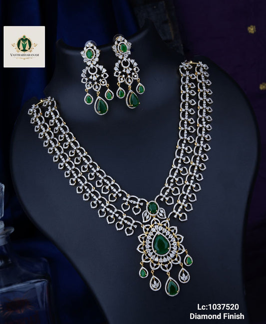 2 layer Bridal Long Diamond Haram