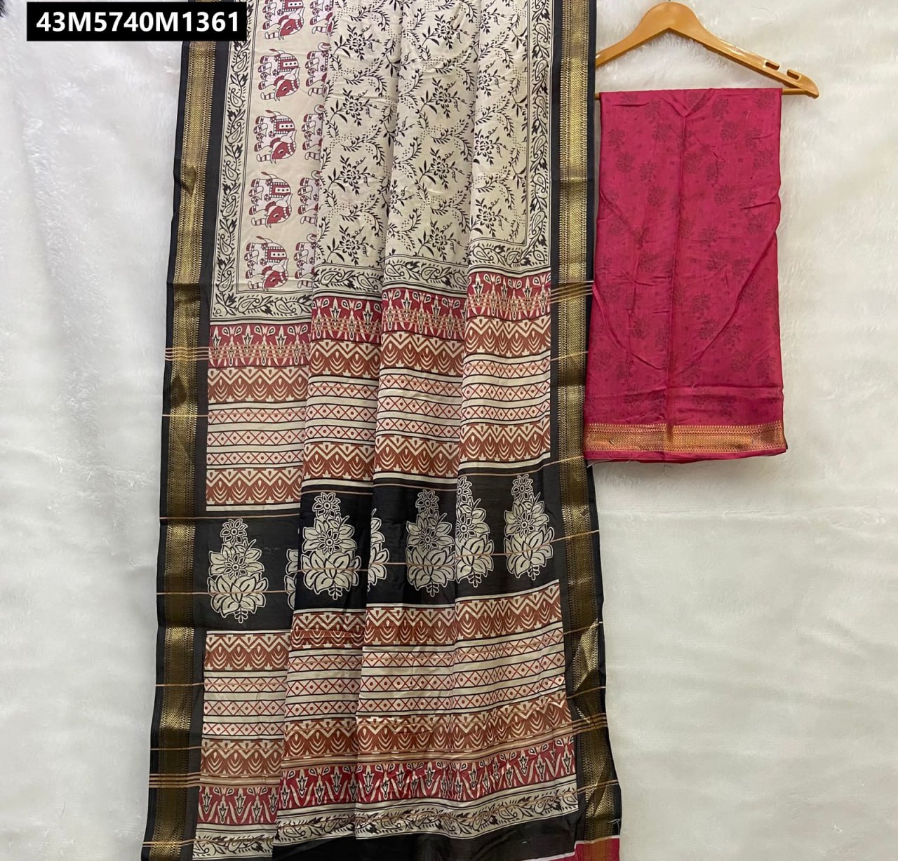 Cotton silk saree