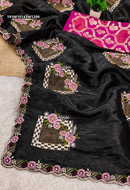 Pure paper silk crush saree