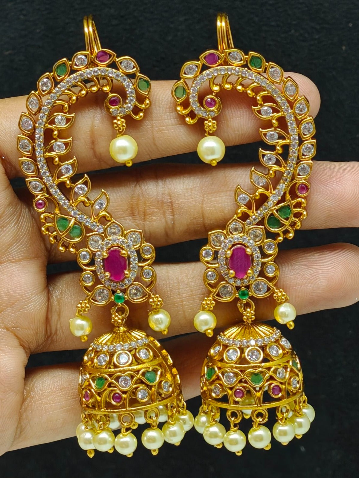 Beautiful Earclimber Jhumkas