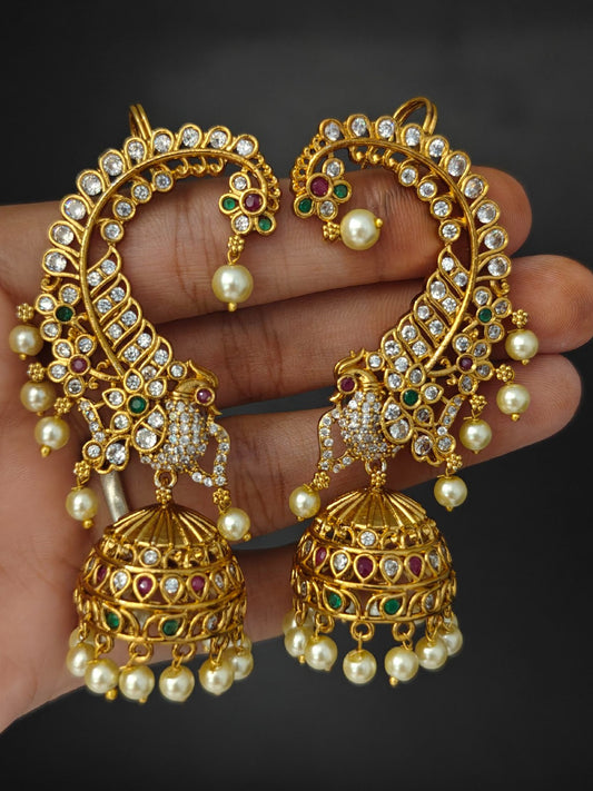 Traditional Peacock Earclimber