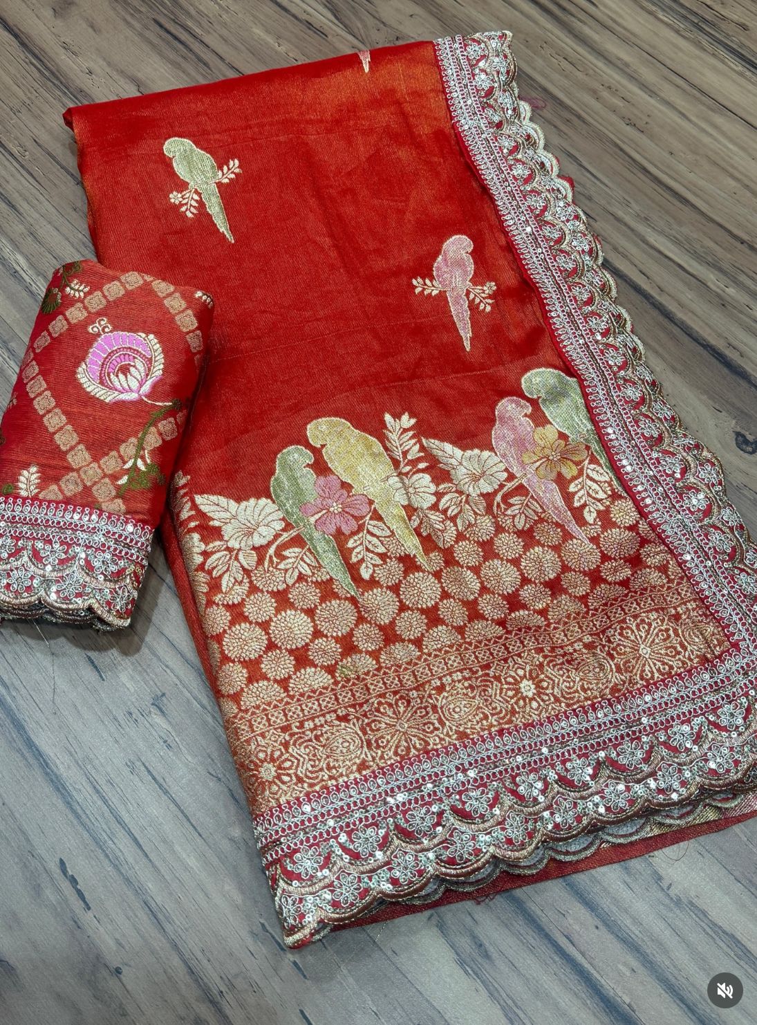 Organza Tissue silk weaving saree