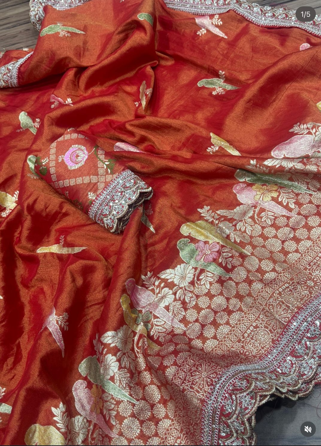 Organza Tissue silk weaving saree