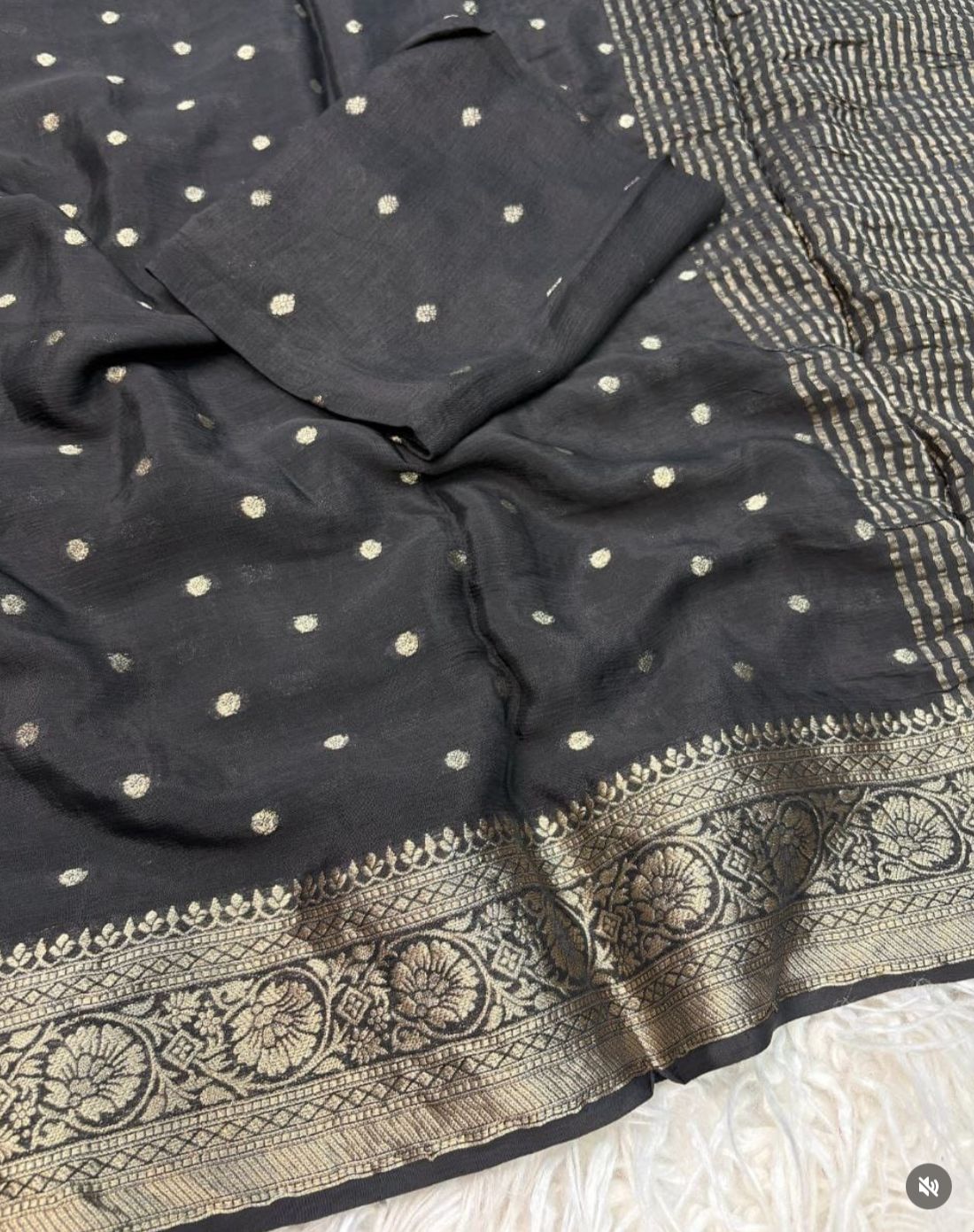 Pure viscose Chinnon saree