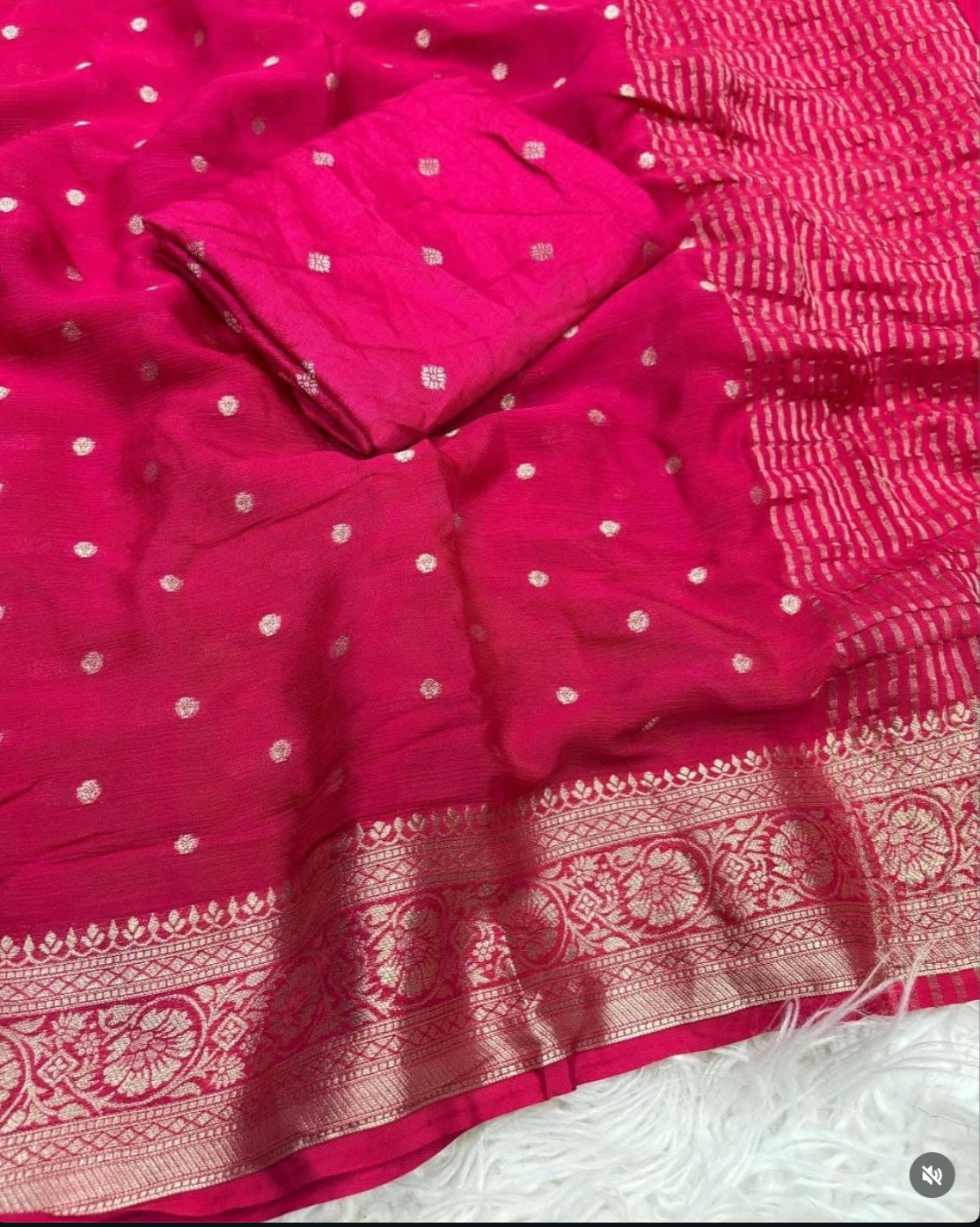 Pure viscose Chinnon saree