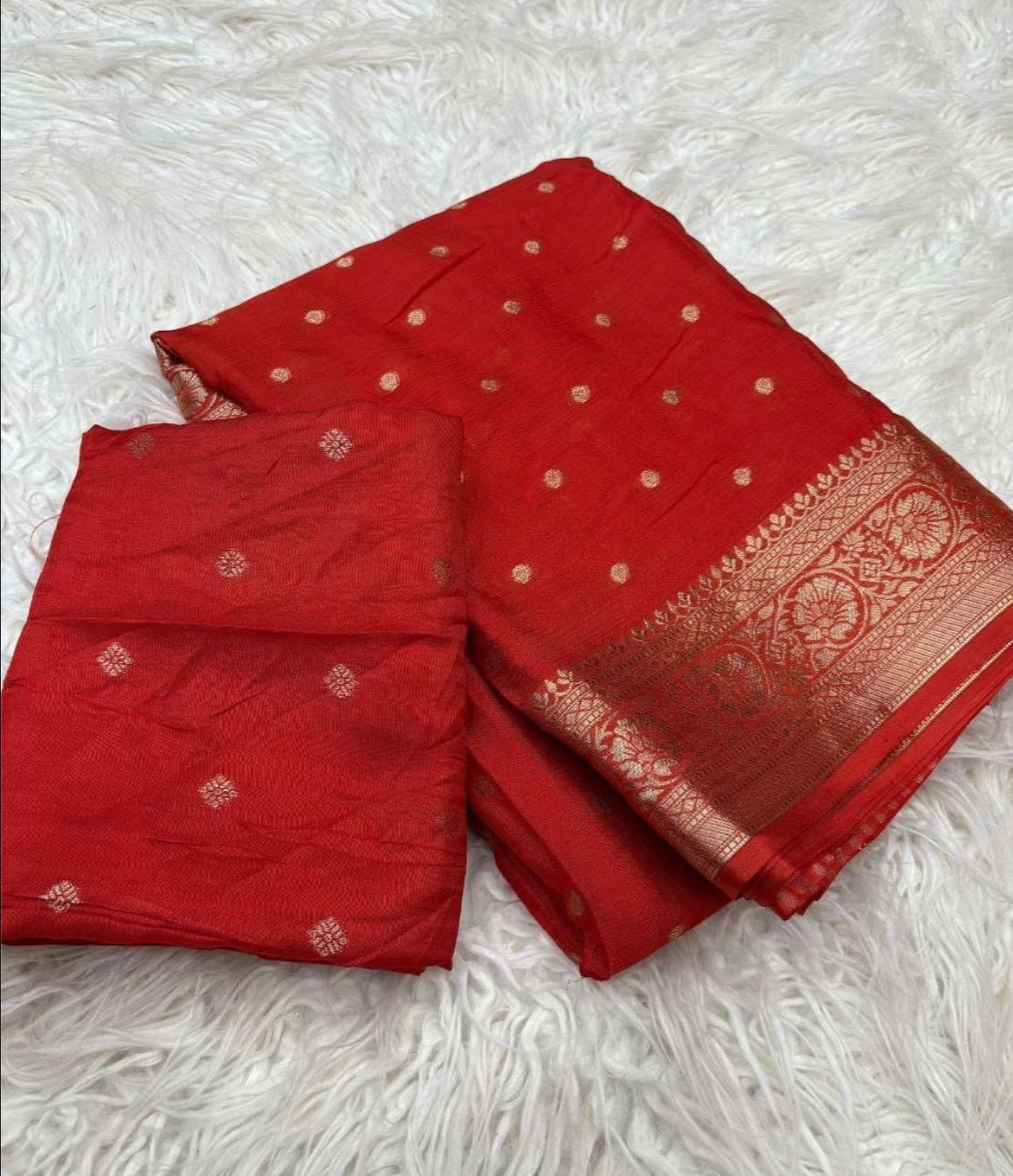 Pure viscose Chinnon saree