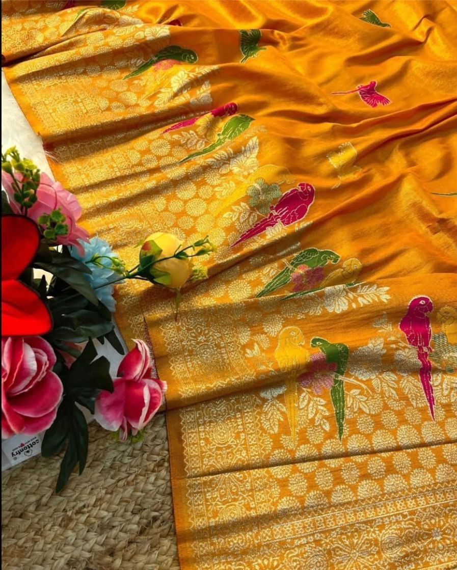 Organza Tissue silk weaving saree