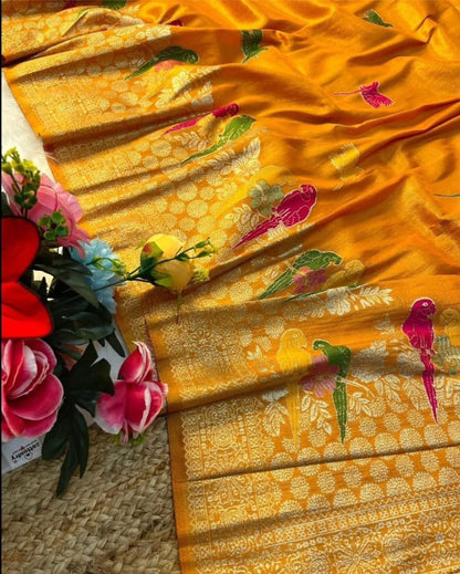 Organza Tissue silk weaving saree