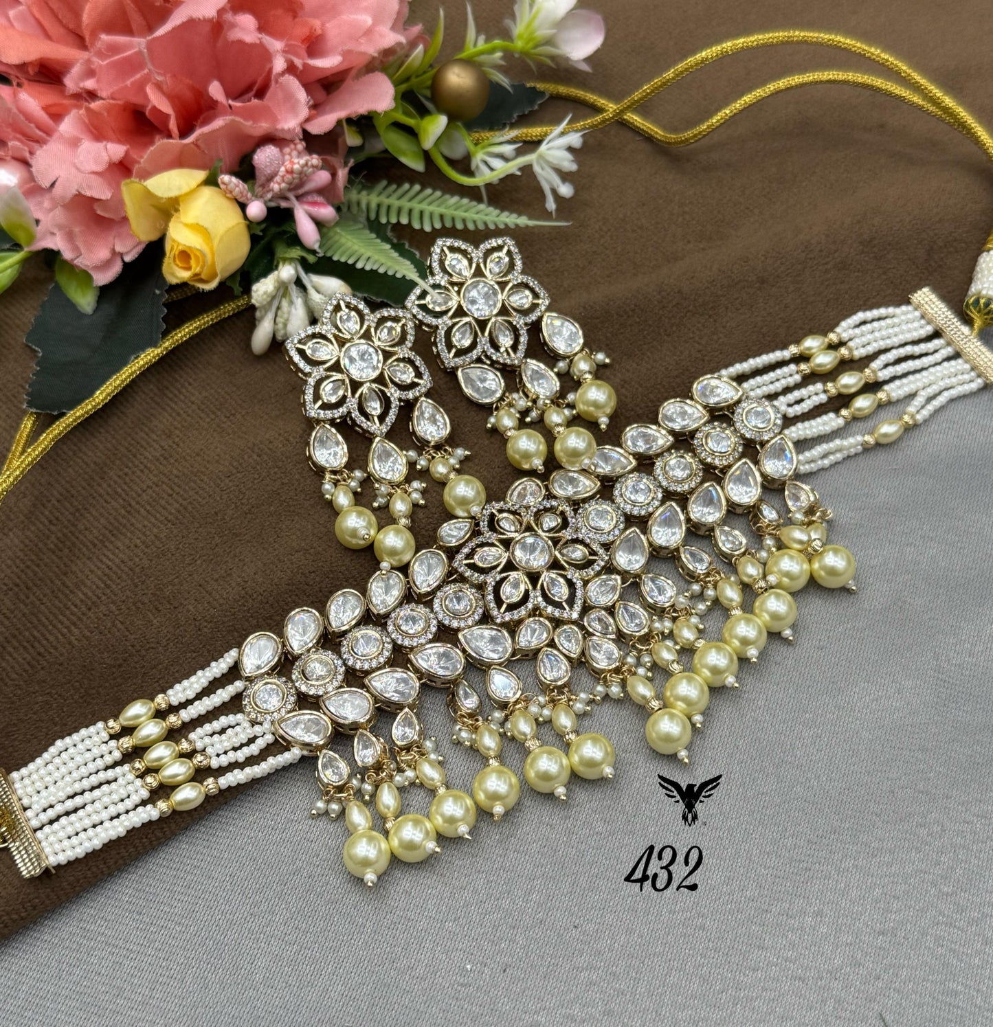 Floral Moissanite Choker