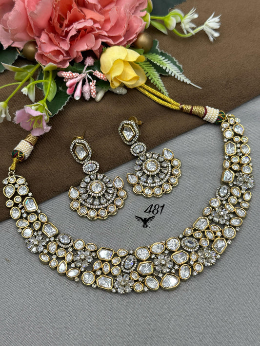 Floral Structured Moissanite Choker