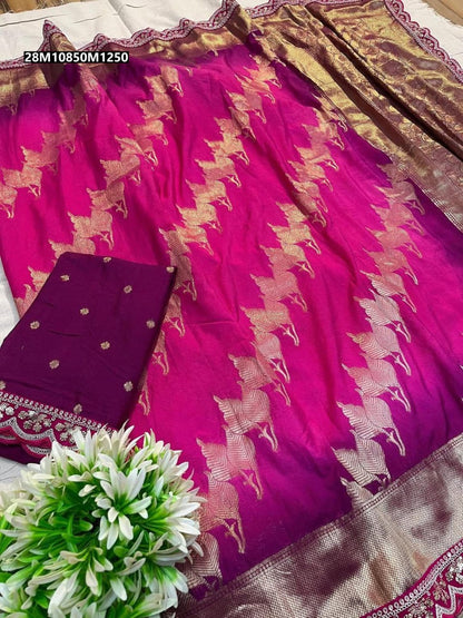 jari weaving pallu saree