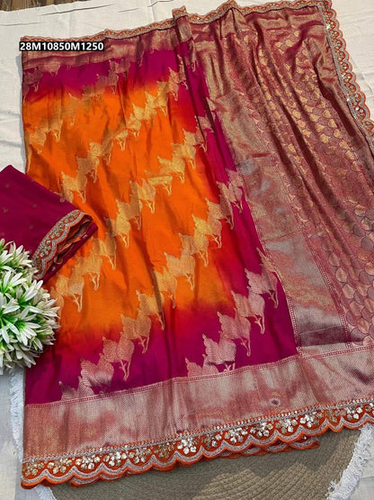jari weaving pallu saree