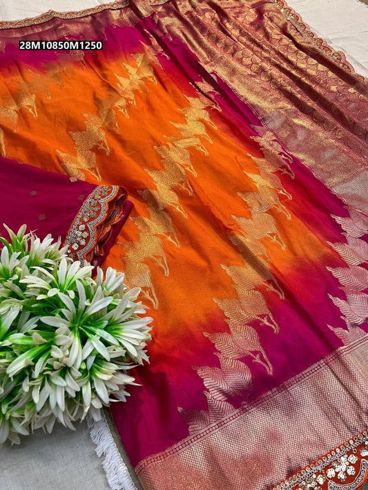 jari weaving pallu saree