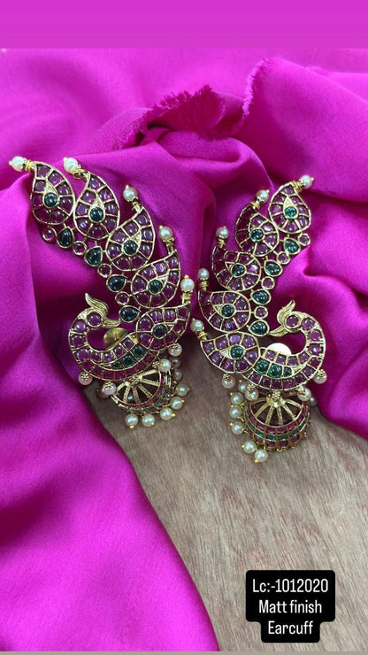 Jadau Peacock Earclimber