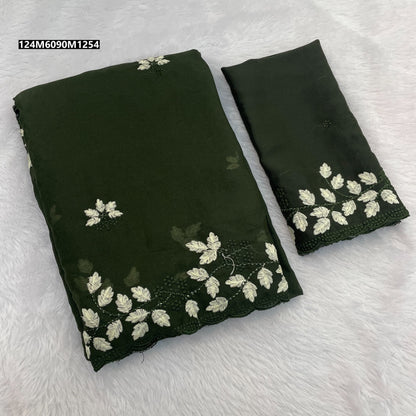 Soft Georgette Leaf designe saree