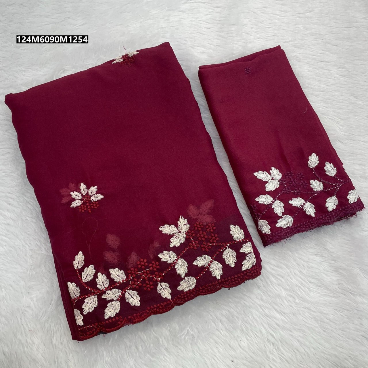 Soft Georgette Leaf designe saree