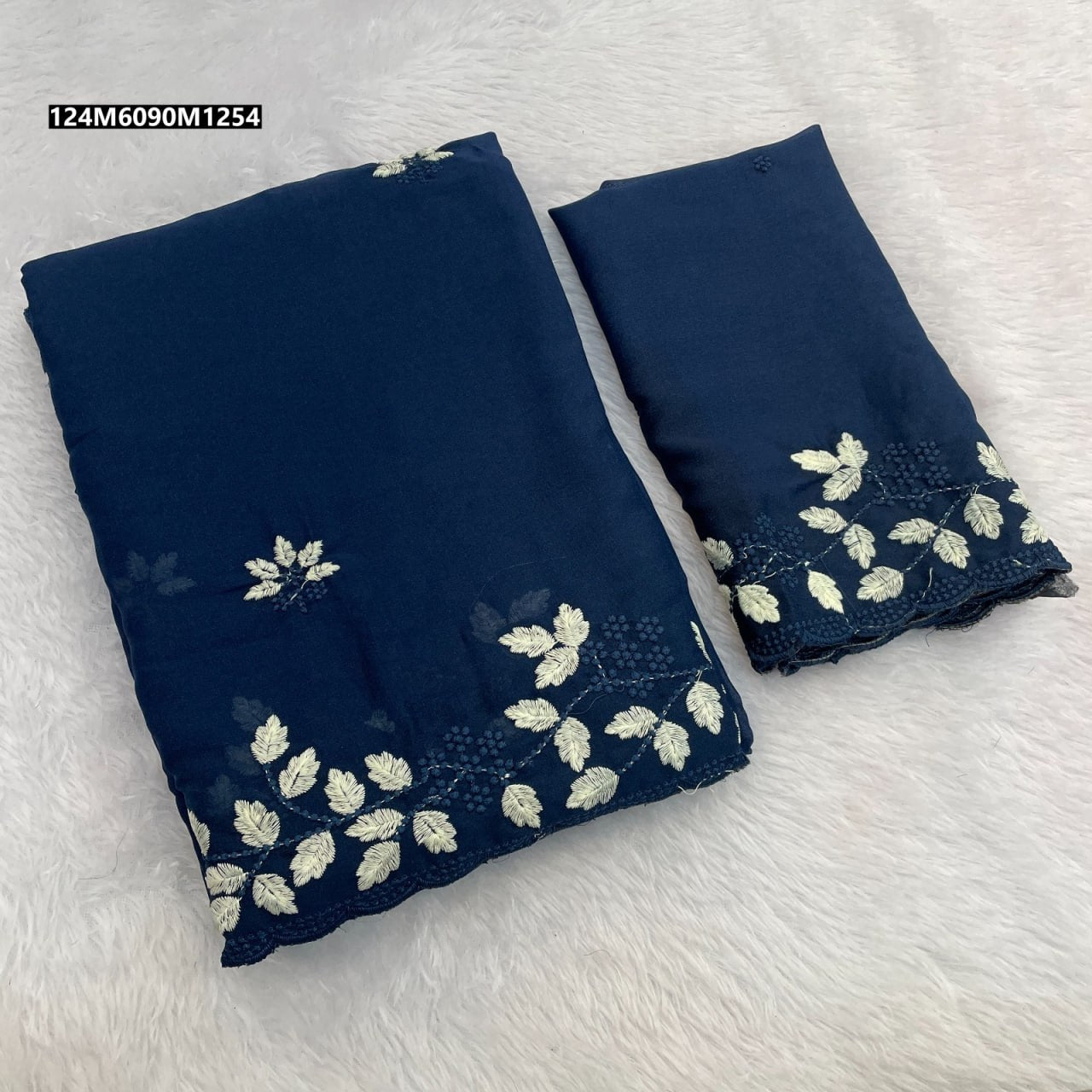 Soft Georgette Leaf designe saree