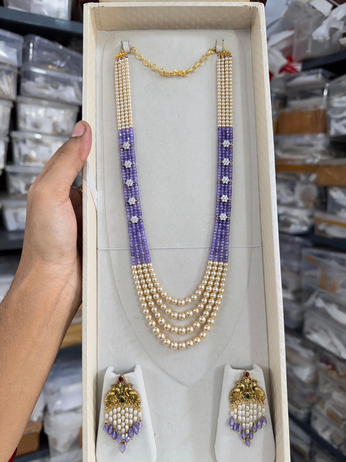 Multilayer haram With Earrings