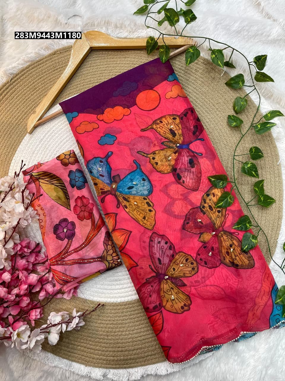 Butterfly Tabby Silk saree