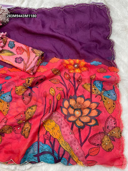 Butterfly Tabby Silk saree