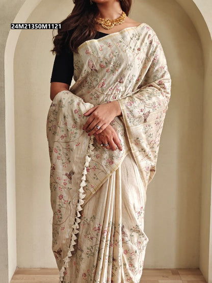 Pure Loom Tussar Saree