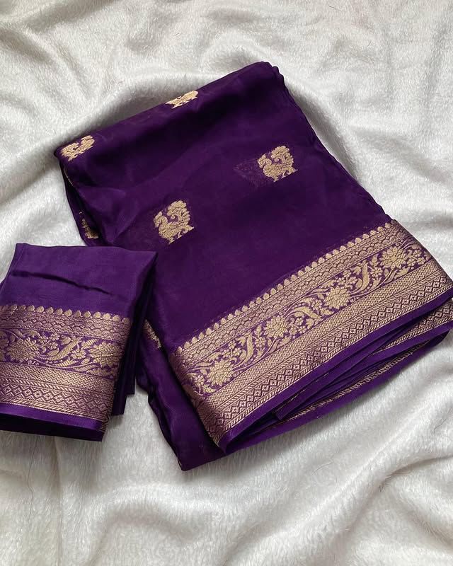Viscose Russian Pure Silk Saree