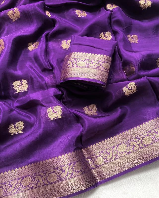 Viscose Russian Pure Silk Saree