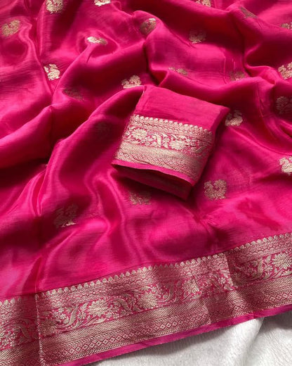 Viscose Russian Pure Silk Saree