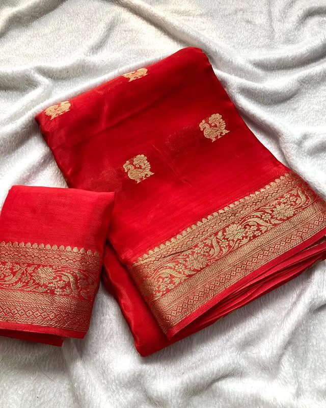 Viscose Russian Pure Silk Saree