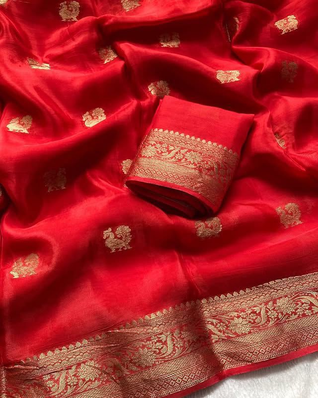 Viscose Russian Pure Silk Saree