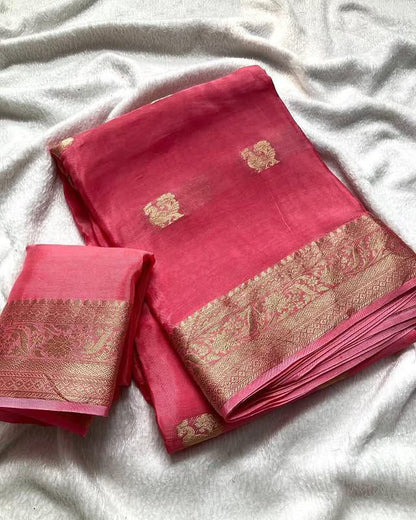 Viscose Russian Pure Silk Saree