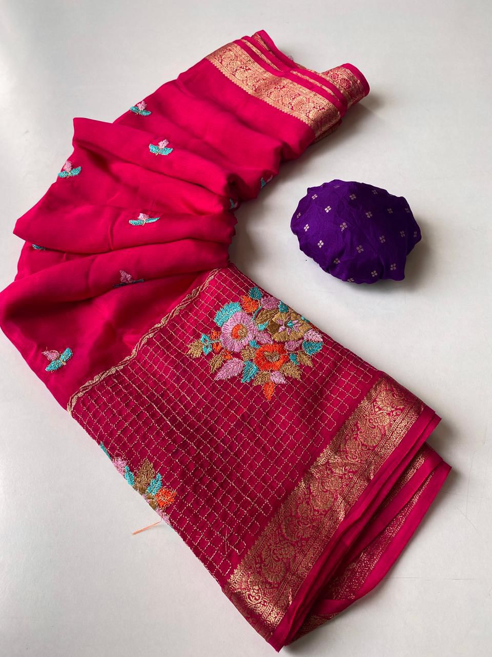 Premium chinnon chiffon sarees