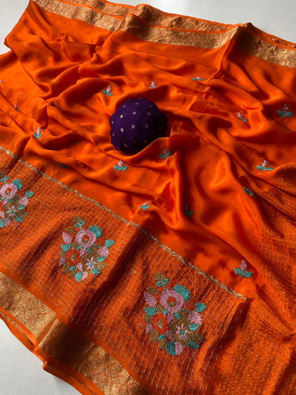 Premium chinnon chiffon sarees