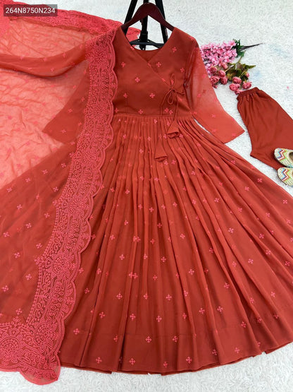 Faux Georgette Anarkali