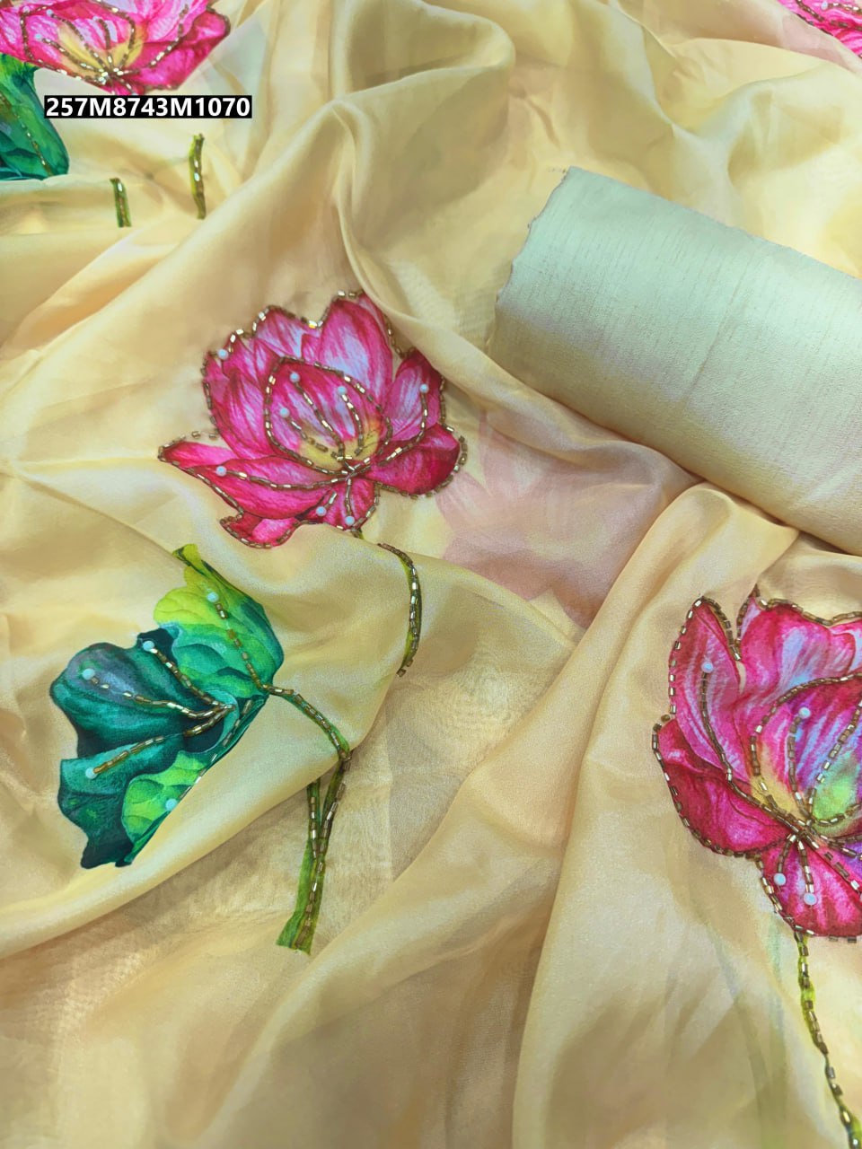 Floral Tabby Silk Saree