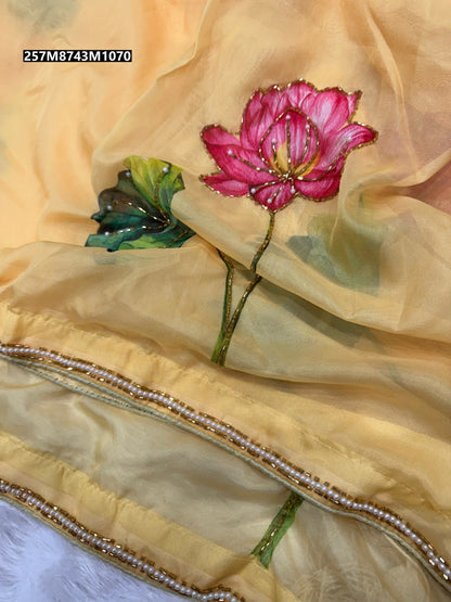 Floral Tabby Silk Saree