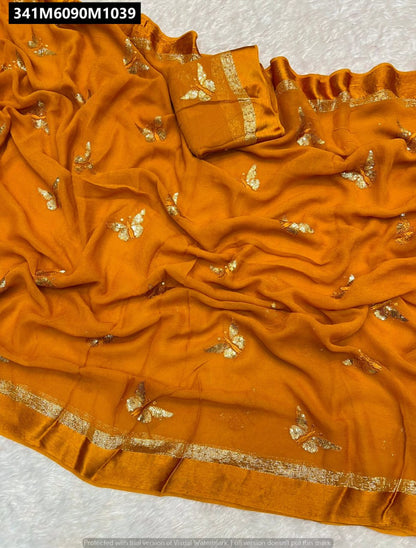 Pure Viscose Georgette Butterfly Saree
