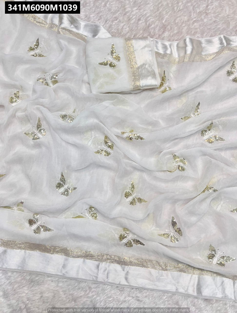 Pure Viscose Georgette Butterfly Saree