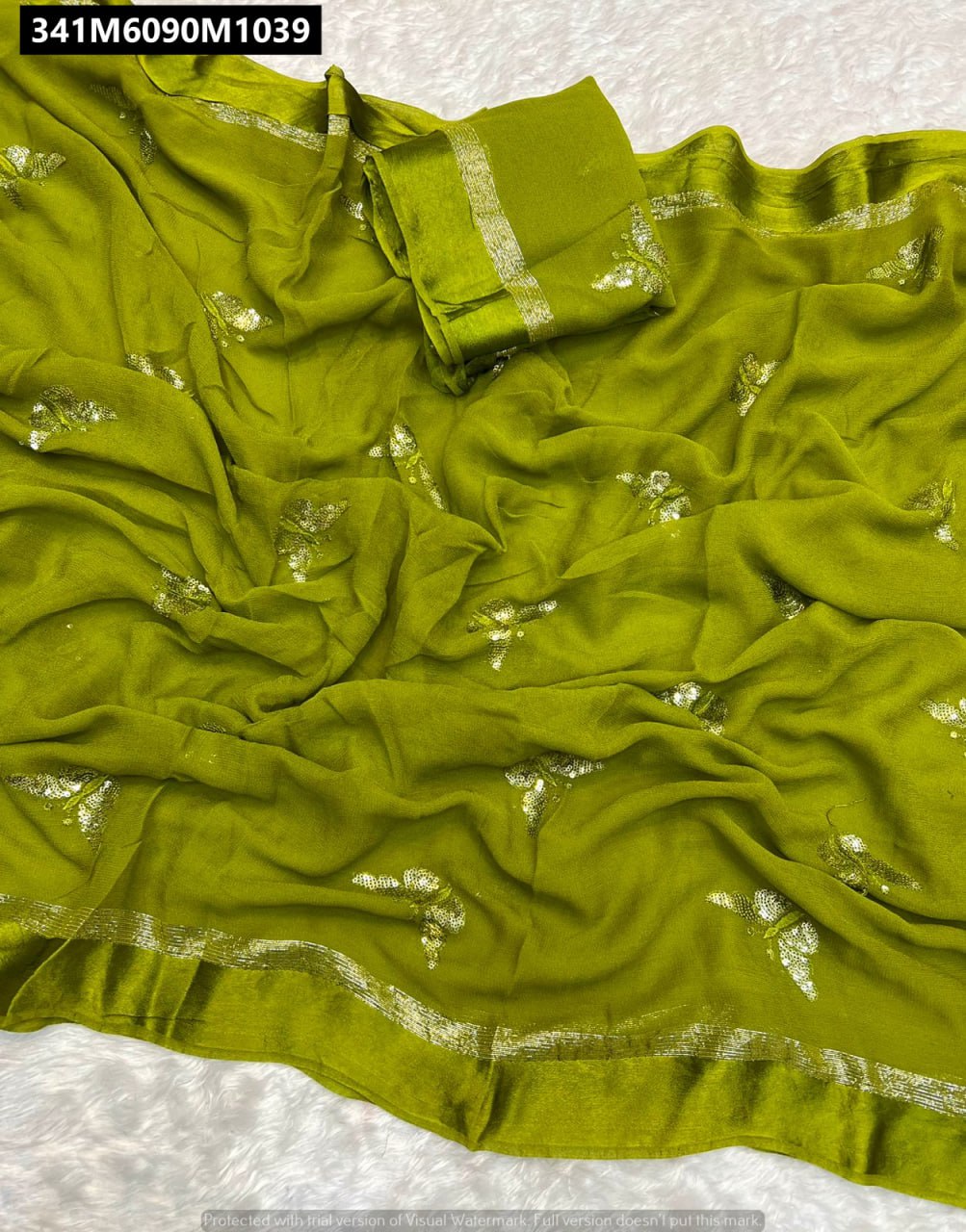 Pure Viscose Georgette Butterfly Saree